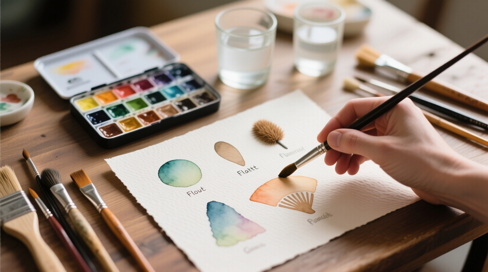watercolor paint brushes