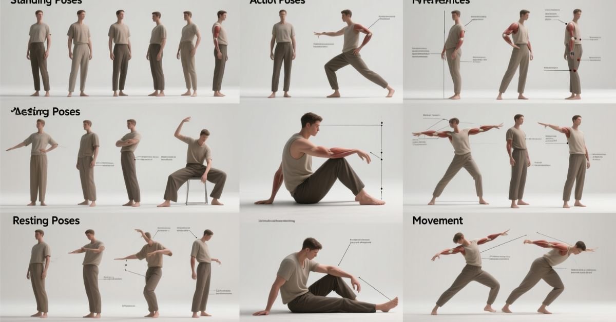 Simple Sitting Pose Reference for Art Students - https ...